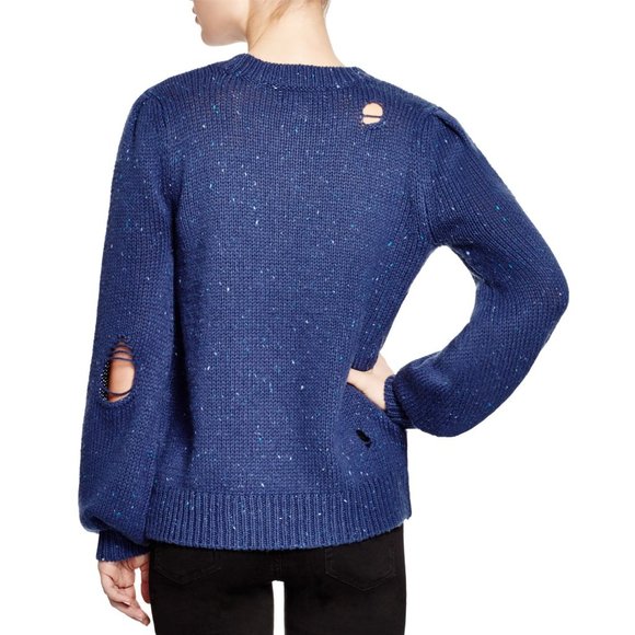 Wildfox Jingle Man Santa Ugly Distressed Sweater L - Picture 2 of 15